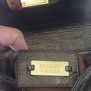 Badgley Mischka Crossbody Copper embossed Leather Bag Purse Metallic